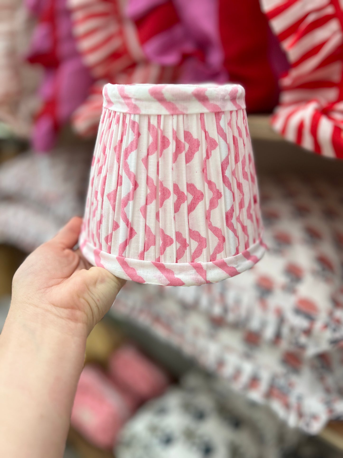 PINK EMPIRE PLEATED LAMPSHADE