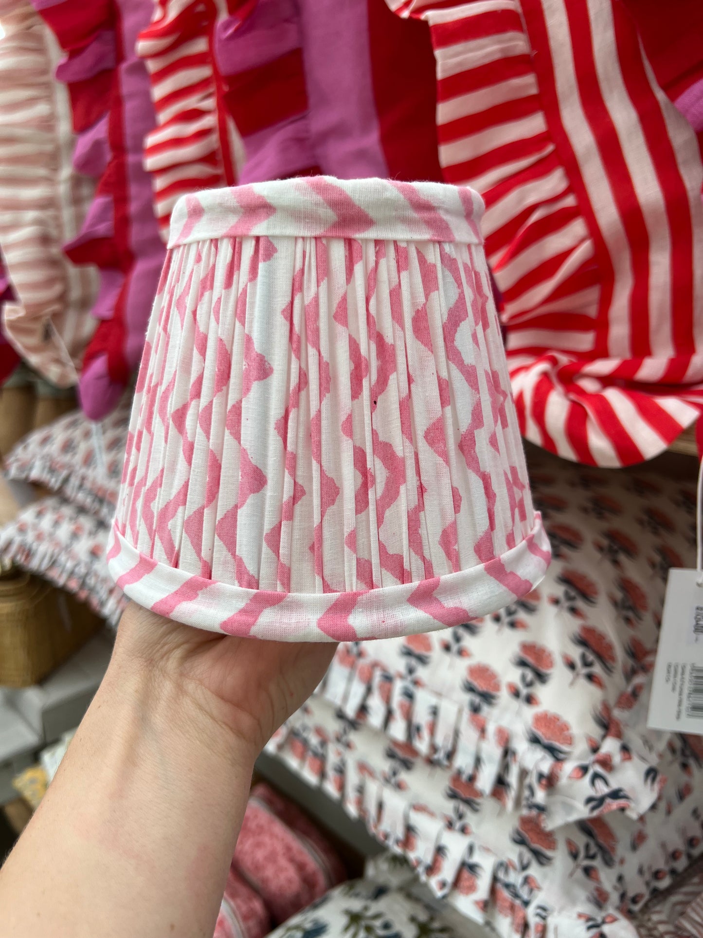 PINK EMPIRE PLEATED LAMPSHADE