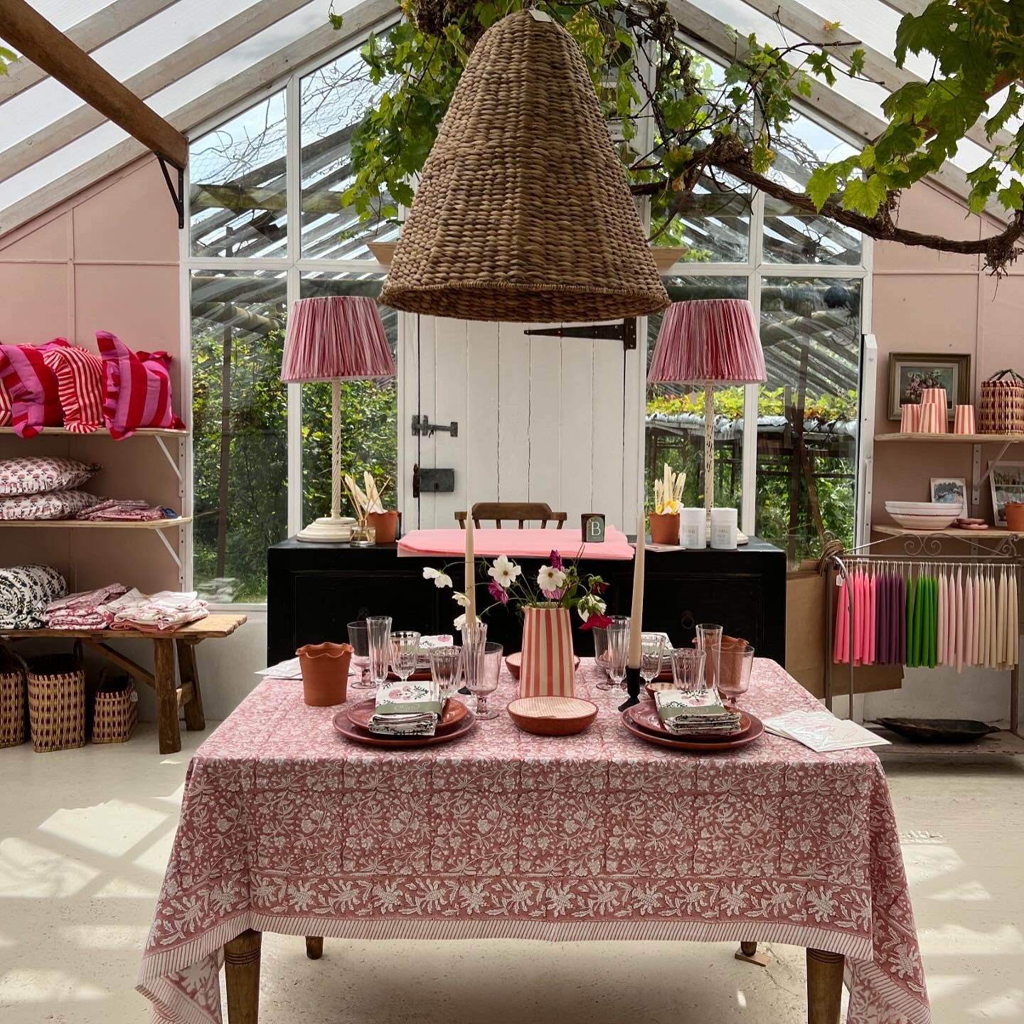 DUSKY PINK TABLECLOTH