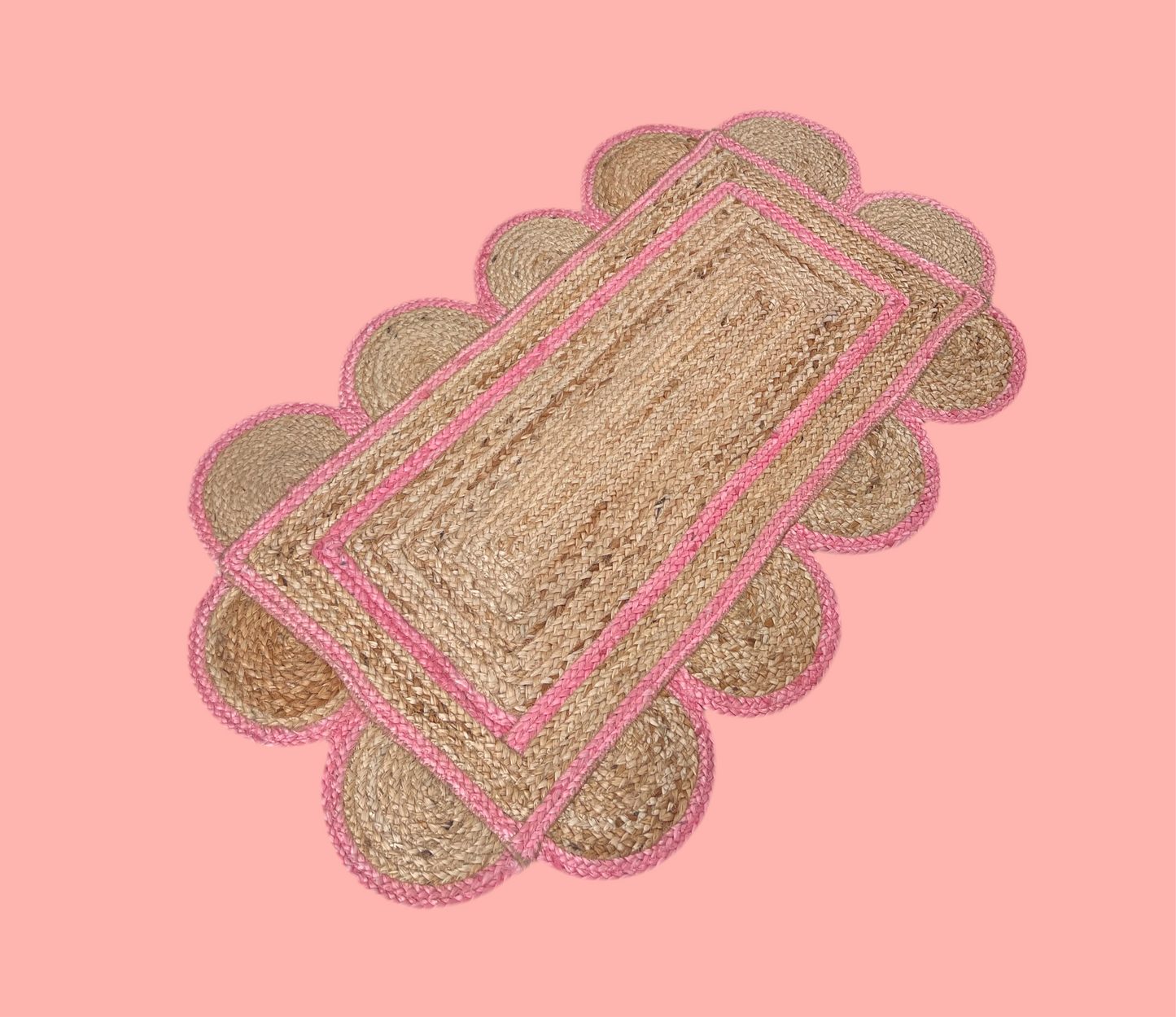 Scalloped Jute Mat