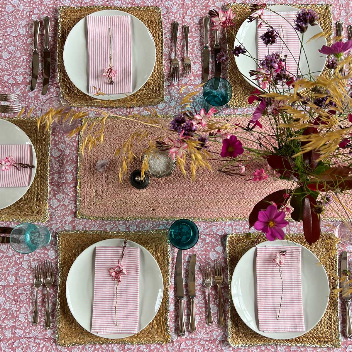 DUSKY PINK TABLECLOTH