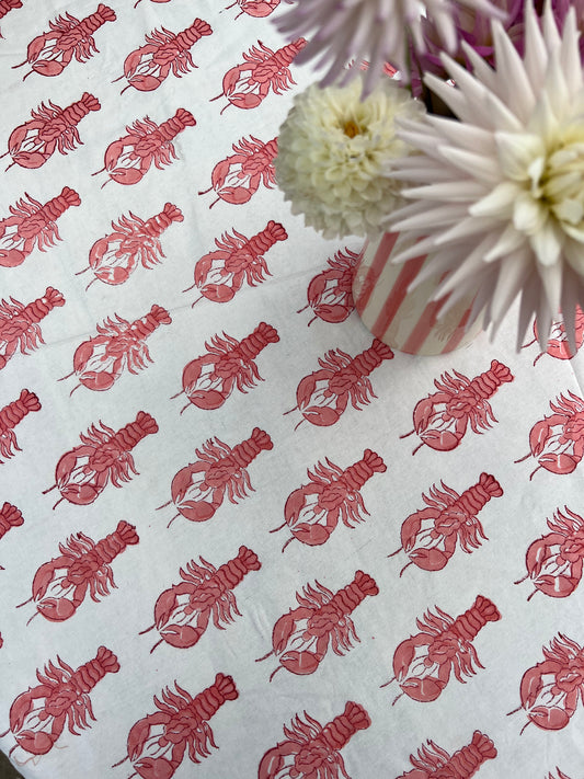 CORAL LOBSTER TABLECLOTH