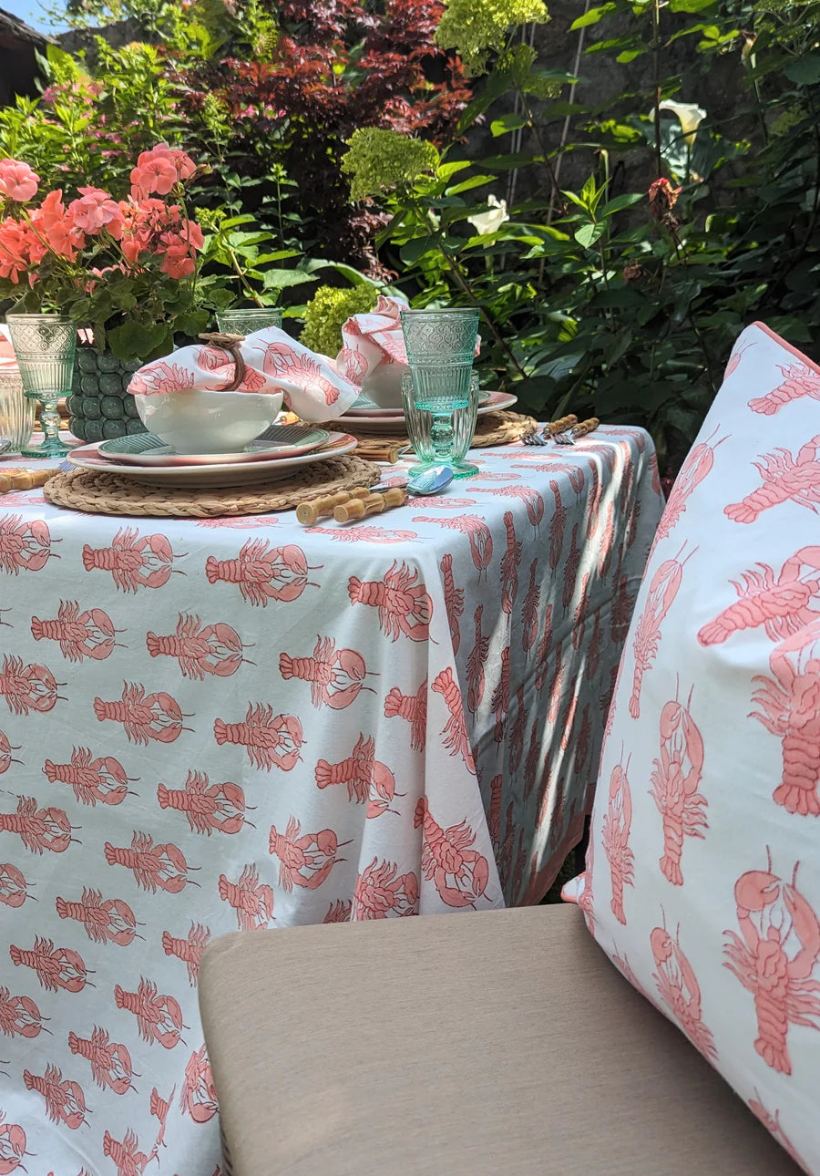 CORAL LOBSTER TABLECLOTH